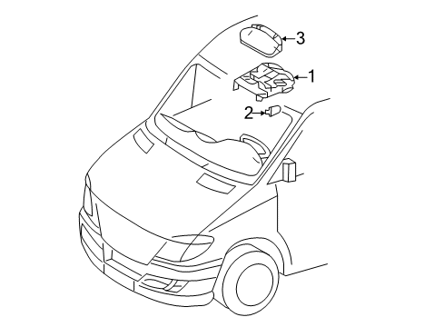 2015 Mercedes-Benz Sprinter 2500 Overhead Console Diagram