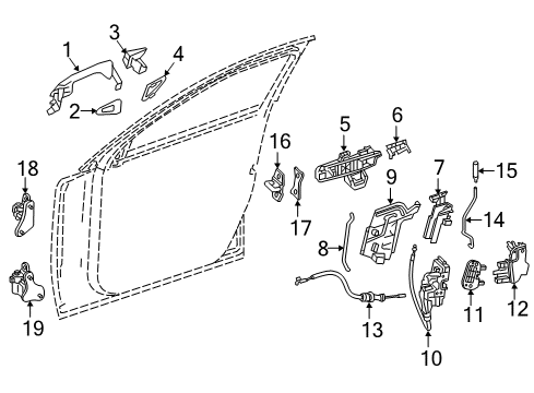 Handle Base Bracket Diagram for 156-723-02-14