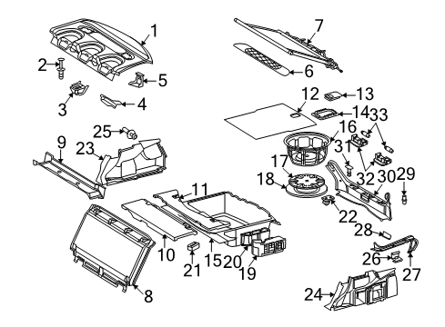 2009 Mercedes-Benz CLS63 AMG Interior Trim - Rear Body Diagram