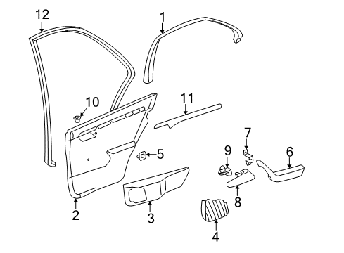 Speaker Grille Diagram for 202-737-01-88-9051