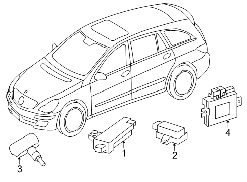 2007 Mercedes-Benz R63 AMG Tire Pressure Monitoring, Electrical Diagram