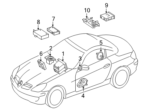 2006 Mercedes-Benz SLK350 Sound System Diagram