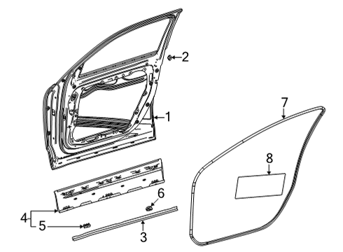 Door Panel Diagram for 247-720-63-05