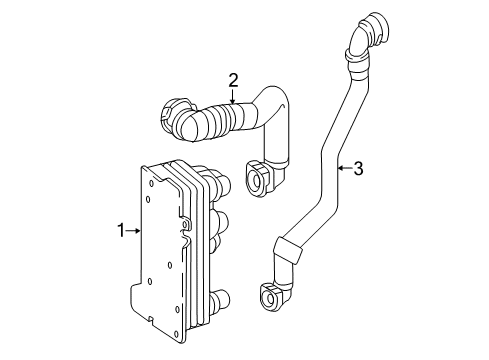 2018 Mercedes-Benz GLC300 Oil Cooler  Diagram 2