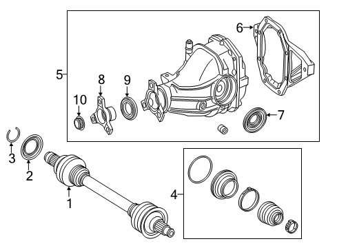 Axle Assembly Diagram for 205-350-19-09