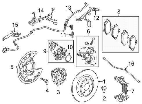 2021 Mercedes-Benz GLA35 AMG Brake Components, Brakes Diagram 2