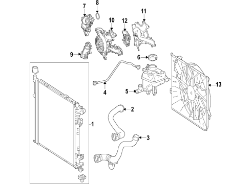 2018 Mercedes-Benz GLE550e Cooling System - Hybrid Component Diagram 2