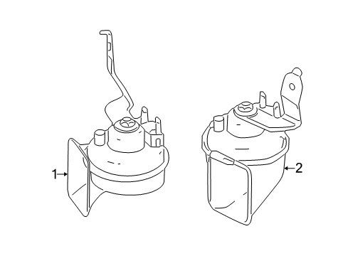 2014 Mercedes-Benz E350 Horn Diagram 1