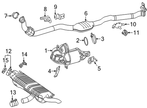 Muffler & Pipe Diagram for 167-490-30-03