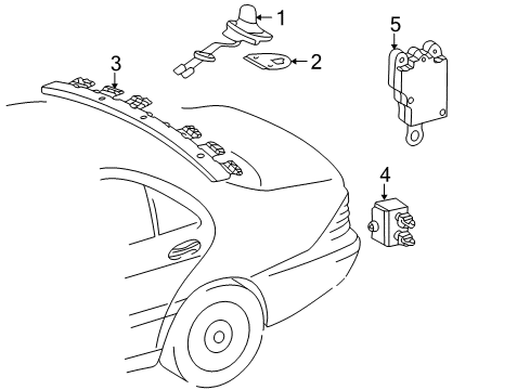 2004 Mercedes-Benz S500 Antenna & Radio Diagram