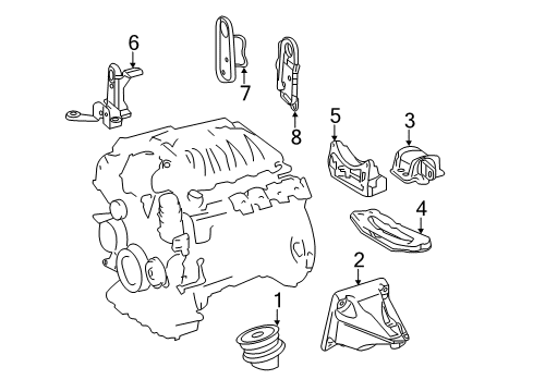 2009 Mercedes-Benz SL63 AMG Engine & Trans Mounting