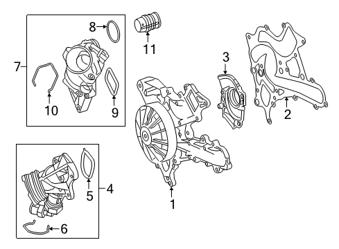 2018 Mercedes-Benz GLE550e Water Pump Diagram