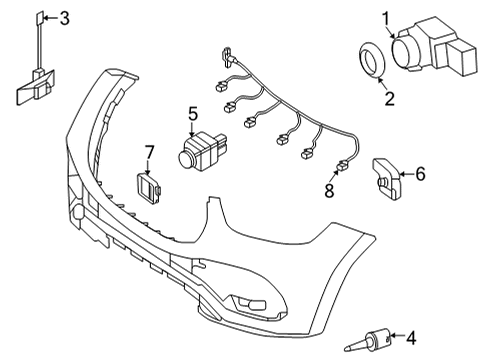 2022 Mercedes-Benz GLS450 Parking Aid Diagram 2