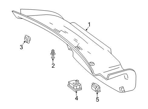 2017 Mercedes-Benz S550 Interior Trim - Trunk Lid Diagram 3