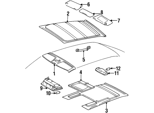 Sunshade Diagram for 124-780-02-40-7C53