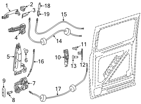 2019 Mercedes-Benz Metris Sliding Door Diagram