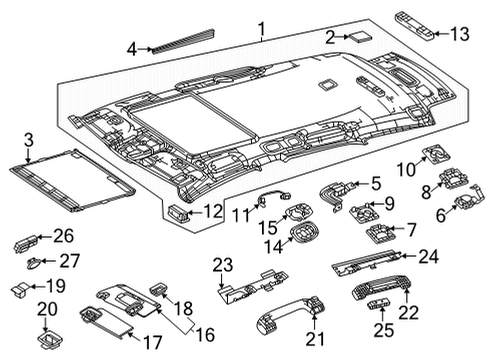 2021 Mercedes-Benz GLE63 AMG S Interior Trim - Roof Diagram 3