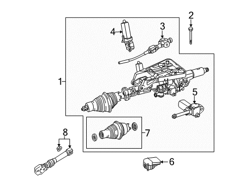 2016 Mercedes-Benz E350 Lower Steering Column