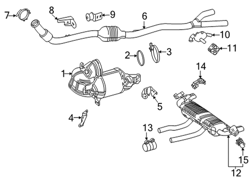 2024 Mercedes-Benz GLE53 AMG Exhaust Components Diagram 2