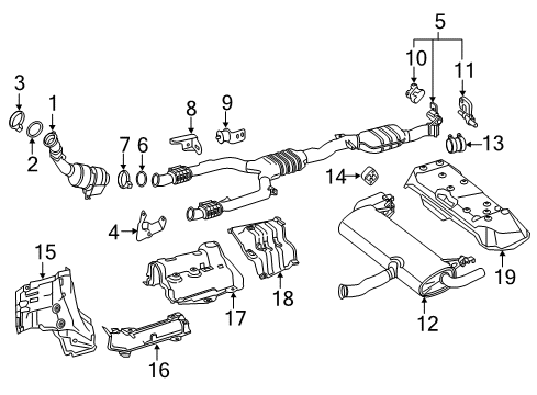 2018 Mercedes-Benz GLC43 AMG Exhaust Components Diagram 3