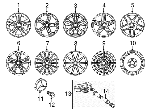 2020 Mercedes-Benz GLA250 Wheels Diagram