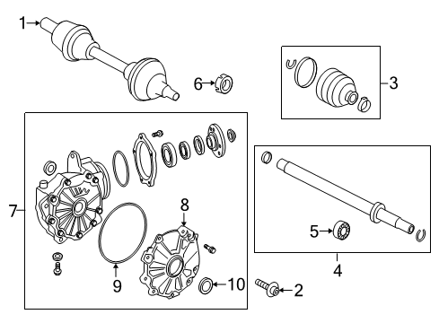 2014 Mercedes-Benz GLK350 Carrier & Front Axles Diagram