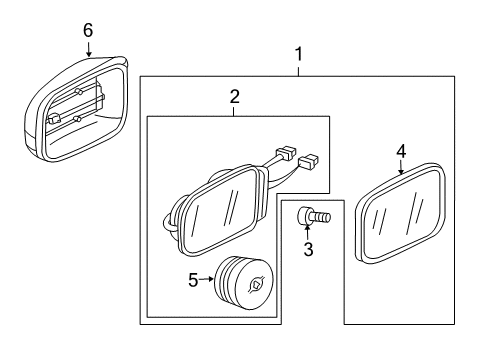 2002 Mercedes-Benz S600 Outside Mirrors Diagram