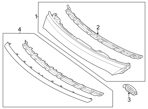 2024 Mercedes-Benz EQS 450+ SUV Lamp Bar Diagram