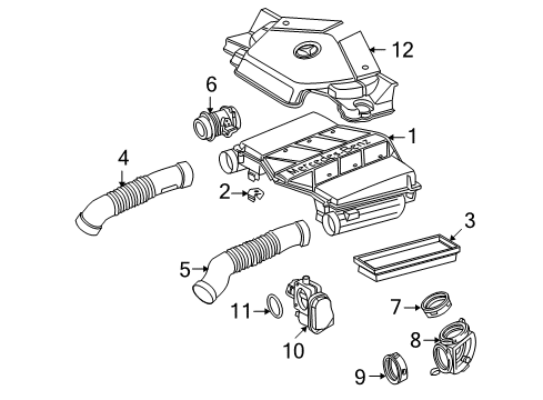 2004 Mercedes-Benz CLK500 Air Intake Diagram