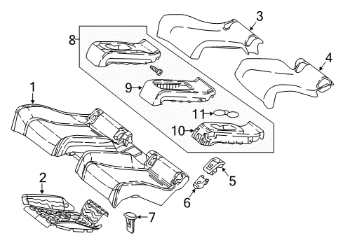 2020 Mercedes-Benz E53 AMG Rear Seat Components Diagram 4