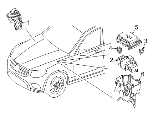 Relay Box Upper Cover Diagram for 205-540-23-28