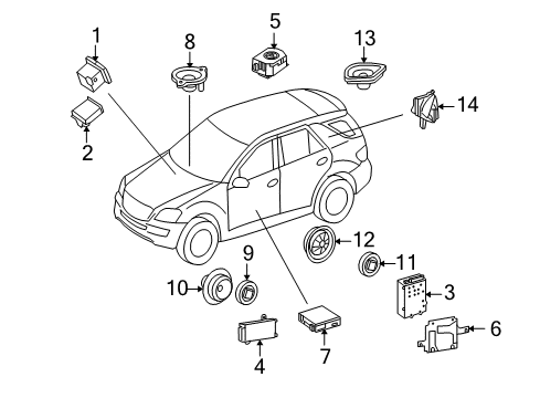 2010 Mercedes-Benz ML450 Sound System Diagram