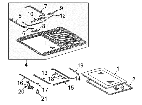 2009 Mercedes-Benz E320 Sunroof  Diagram 2