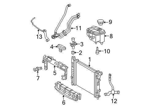 Radiator Diagram for 203-500-05-03