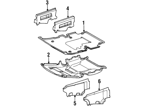 1994 Mercedes-Benz E320 Splash Shields Diagram