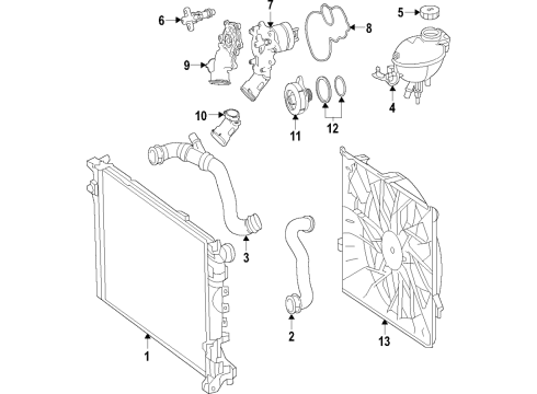 Oil Cooler Diagram for 463-501-01-00