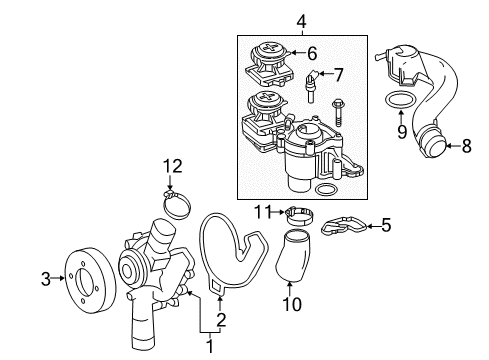 2019 Mercedes-Benz S65 AMG Water Pump Diagram 2