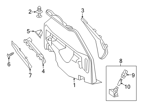 2018 Mercedes-Benz SLC300 Interior Trim - Trunk Diagram