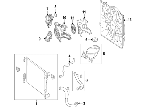 Water Inlet Gasket Diagram for 276-201-02-80