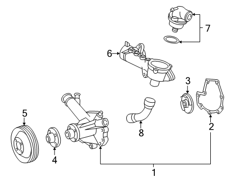 1997 Mercedes-Benz C230 Water Pump Diagram