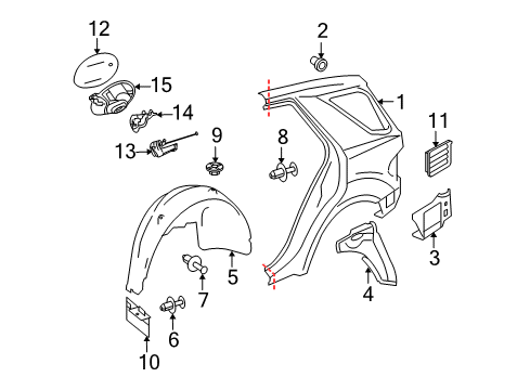 2009 Mercedes-Benz ML350 Quarter Panel & Components