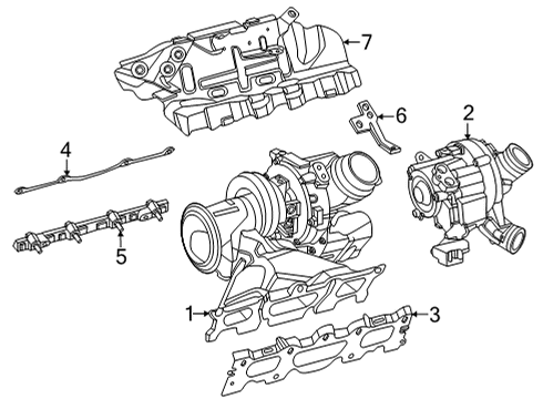 2022 Mercedes-Benz C300 Turbocharger & Components Diagram 3