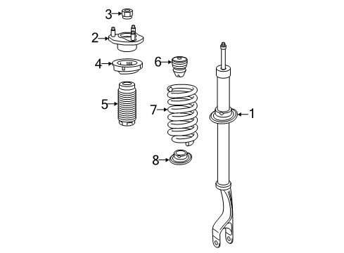 2021 Mercedes-Benz GLC300 Struts & Components - Front Diagram 4