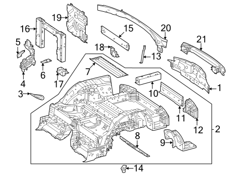 2022 Mercedes-Benz SL55 AMG Inner Structure - Rear Body Diagram