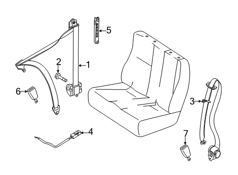 2011 Mercedes-Benz Sprinter 2500 Seat Belt Diagram 1