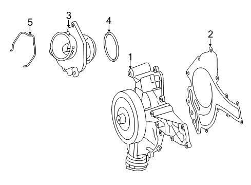 2011 Mercedes-Benz SL550 Water Pump Diagram