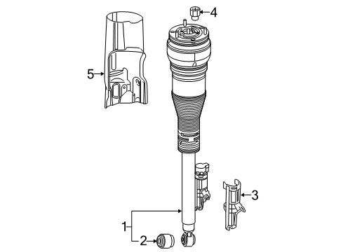 2017 Mercedes-Benz S65 AMG Struts & Components - Rear Diagram 2