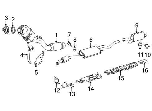 2021 Mercedes-Benz Metris Exhaust Components Diagram