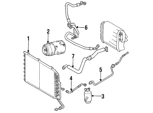 1992 Mercedes-Benz 300CE Air Conditioner Diagram