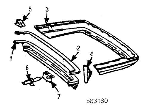 1984 Mercedes-Benz 500SEC Rear Bumper Diagram